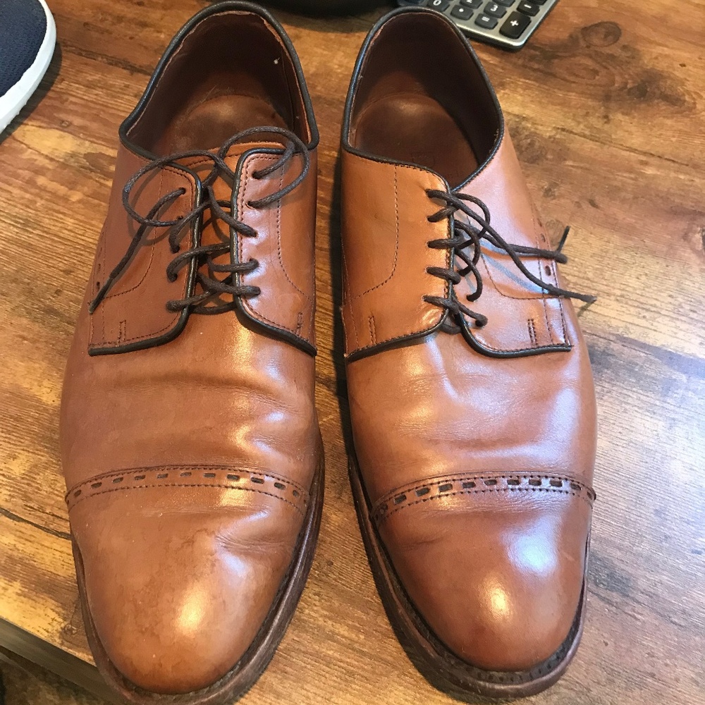 Allen Edmond brown dress shoes